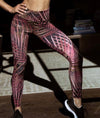 Jungle palm print workout leggings