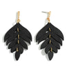 Wooden Leaf Earrings