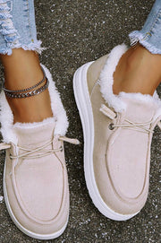 Fluffy Flat Slip On Shoes Booties