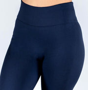 Blue fleece leggings