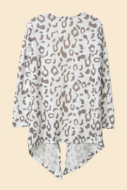 Leopard open cardigan