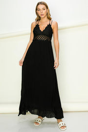 IN LOVE BUSTIER LACE MAXI DRESS