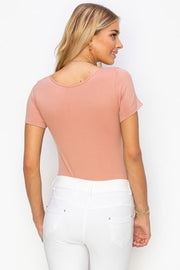 Scoopneck Short Sleeve Seamless Bodysuit